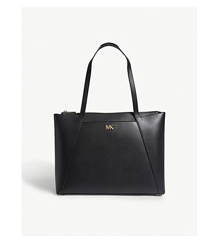 michael kors maddie large tote black|michael michael kors maddie medium e w top zip tote .